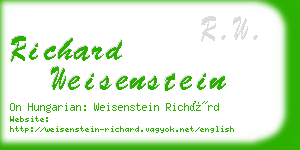richard weisenstein business card